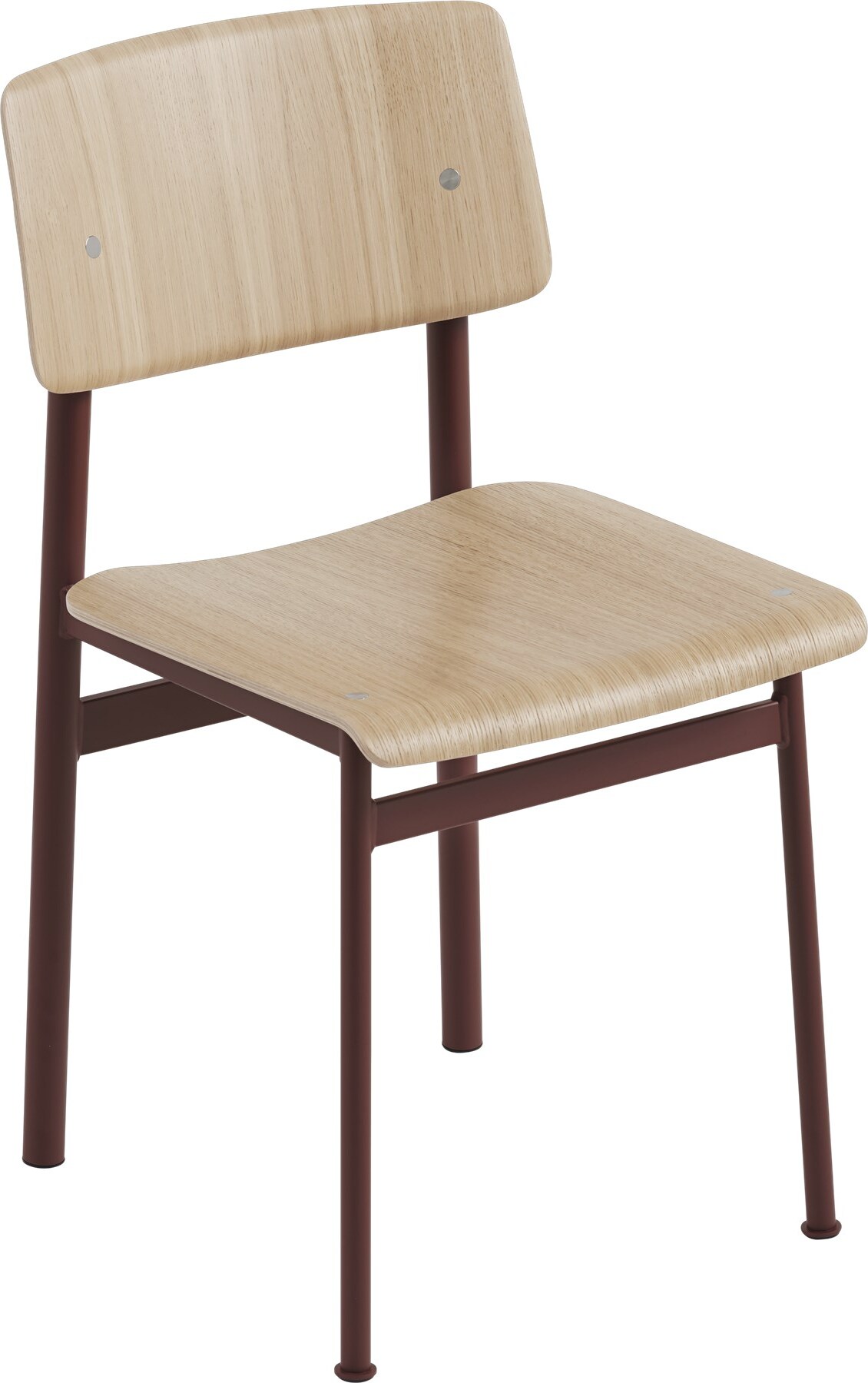 Krzesło Loft jasny dąb nogi czerwone