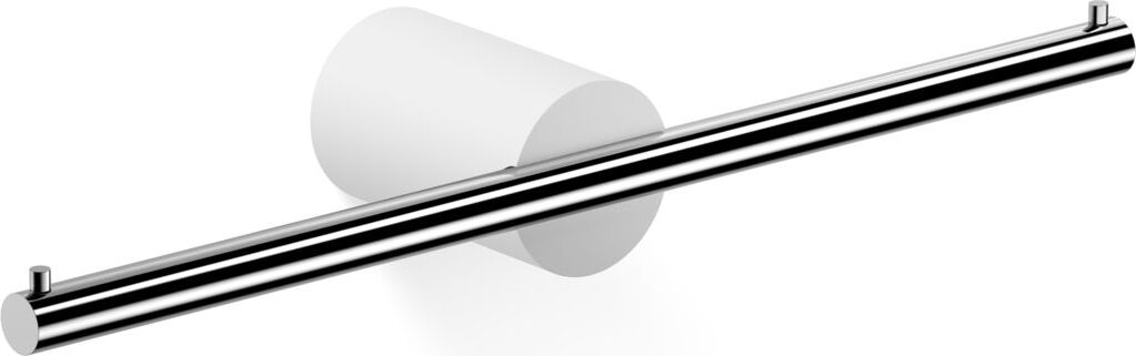 Wieszak na papier toaletowy Stone chrom-biały podwójny