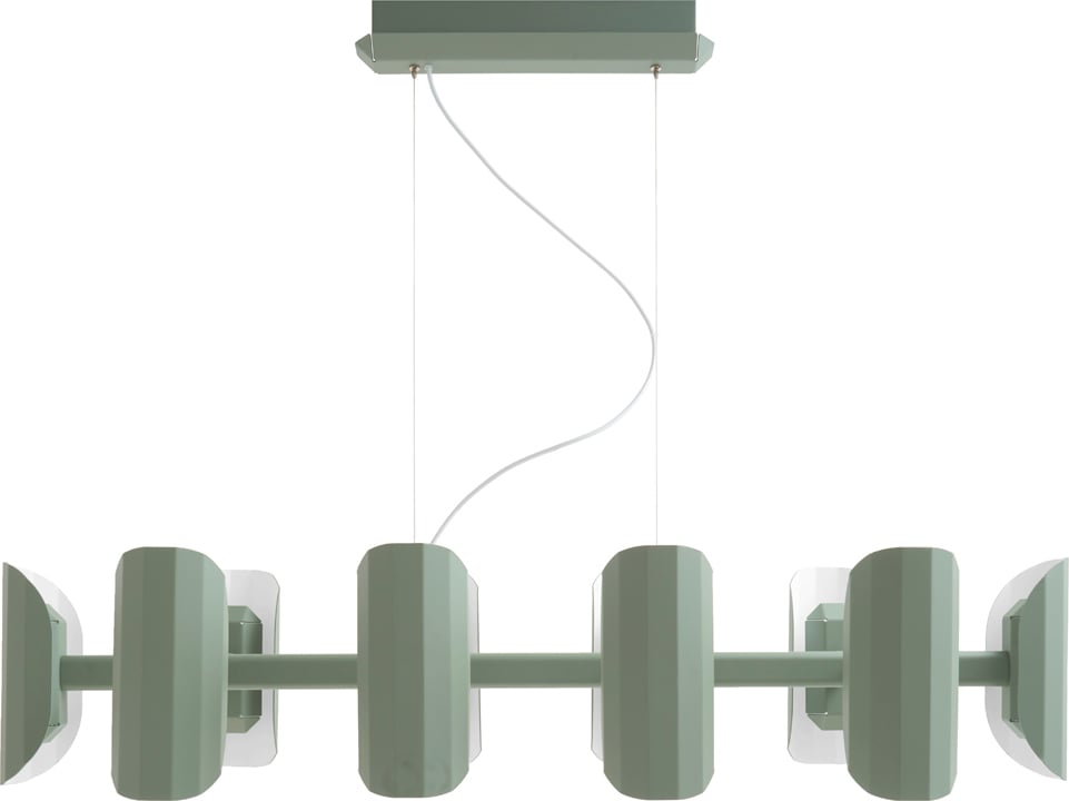 Lampa wisząca wieloramienna Apolin szałwiowa zieleń