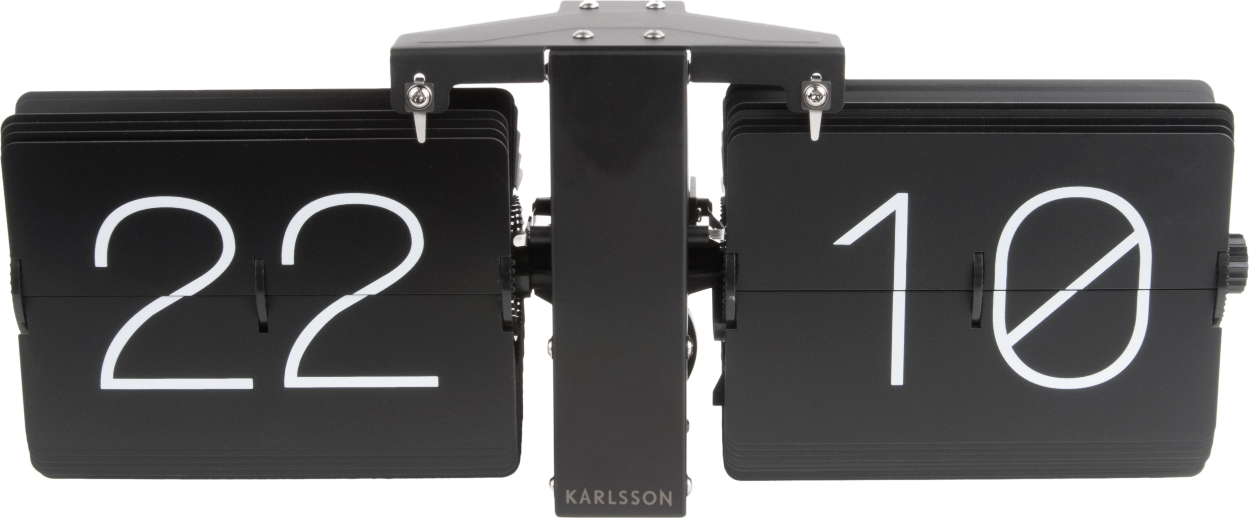 Zegar klapkowy No Case czarny mat