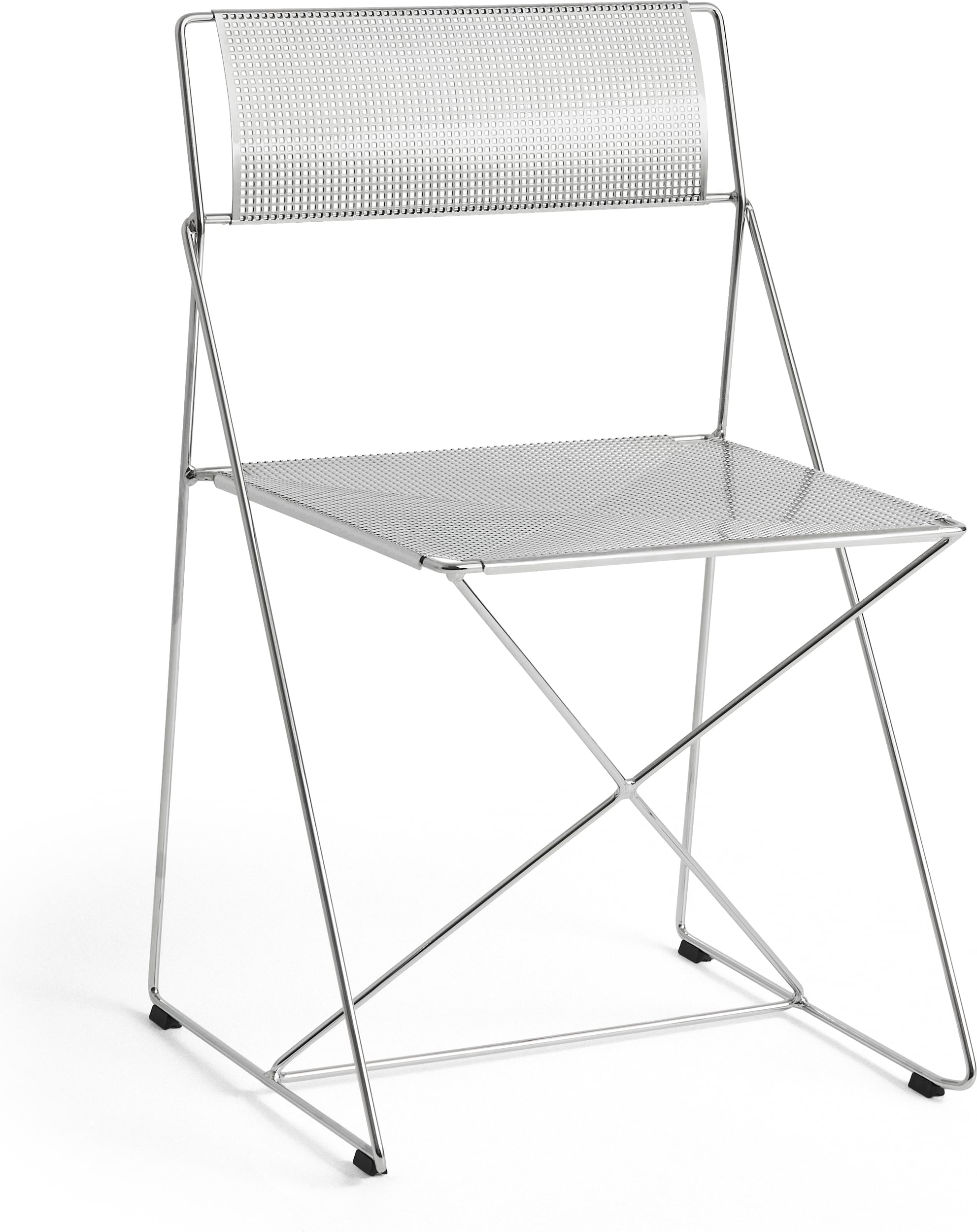Krzesło składane X-Line Chromed Base 2.0 stalowe
