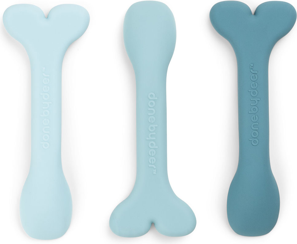 Łyżeczki dziecięce Wally niebieskie silikonowe 3 szt.