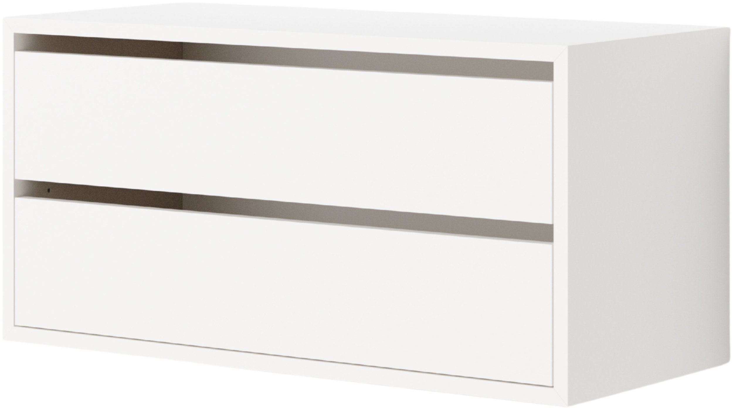 Szafka wisząca z 2 szufladami New Works 38 cm biała