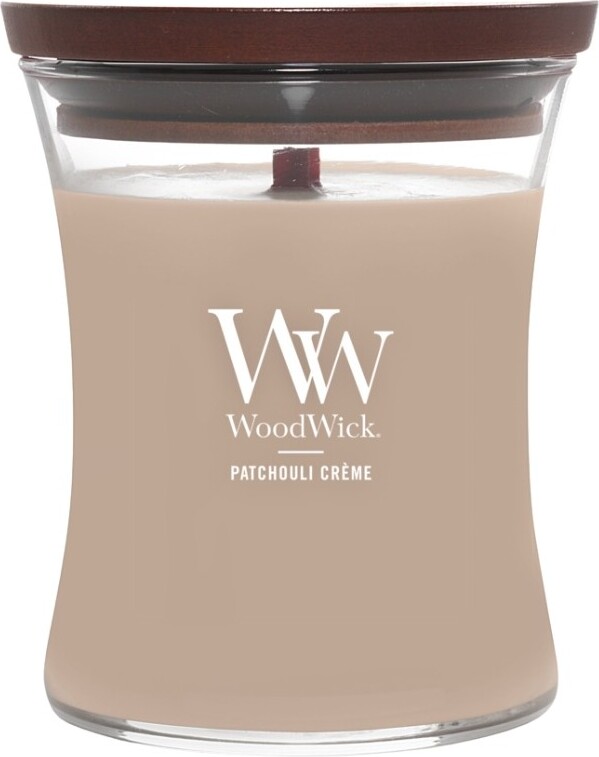 Świeca Core WoodWick Patchouli Creme średnia