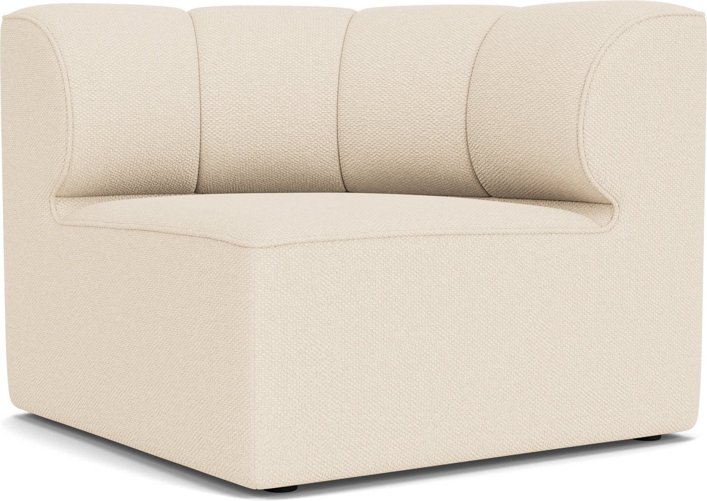 Narożnik prawostronny sofy modułowej Eave Seamline Concave kremowy