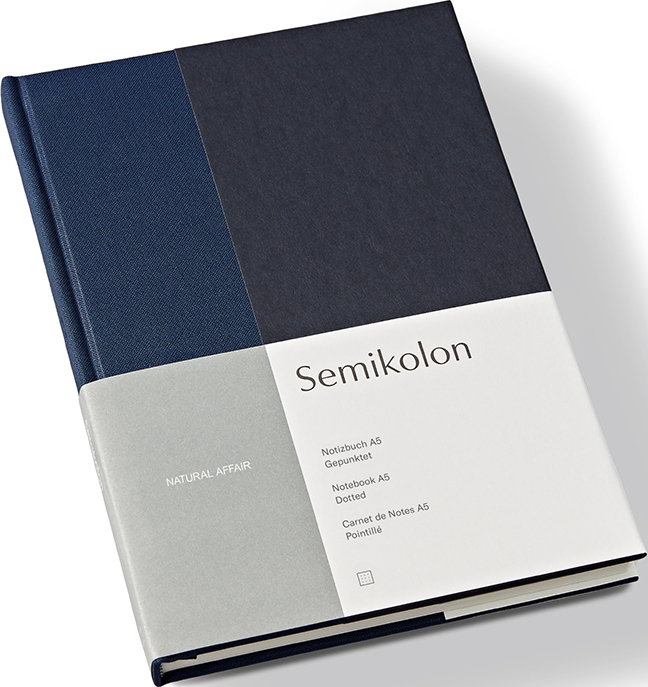 Notes w kropki Natural Affair A5 ciemnogranatowy