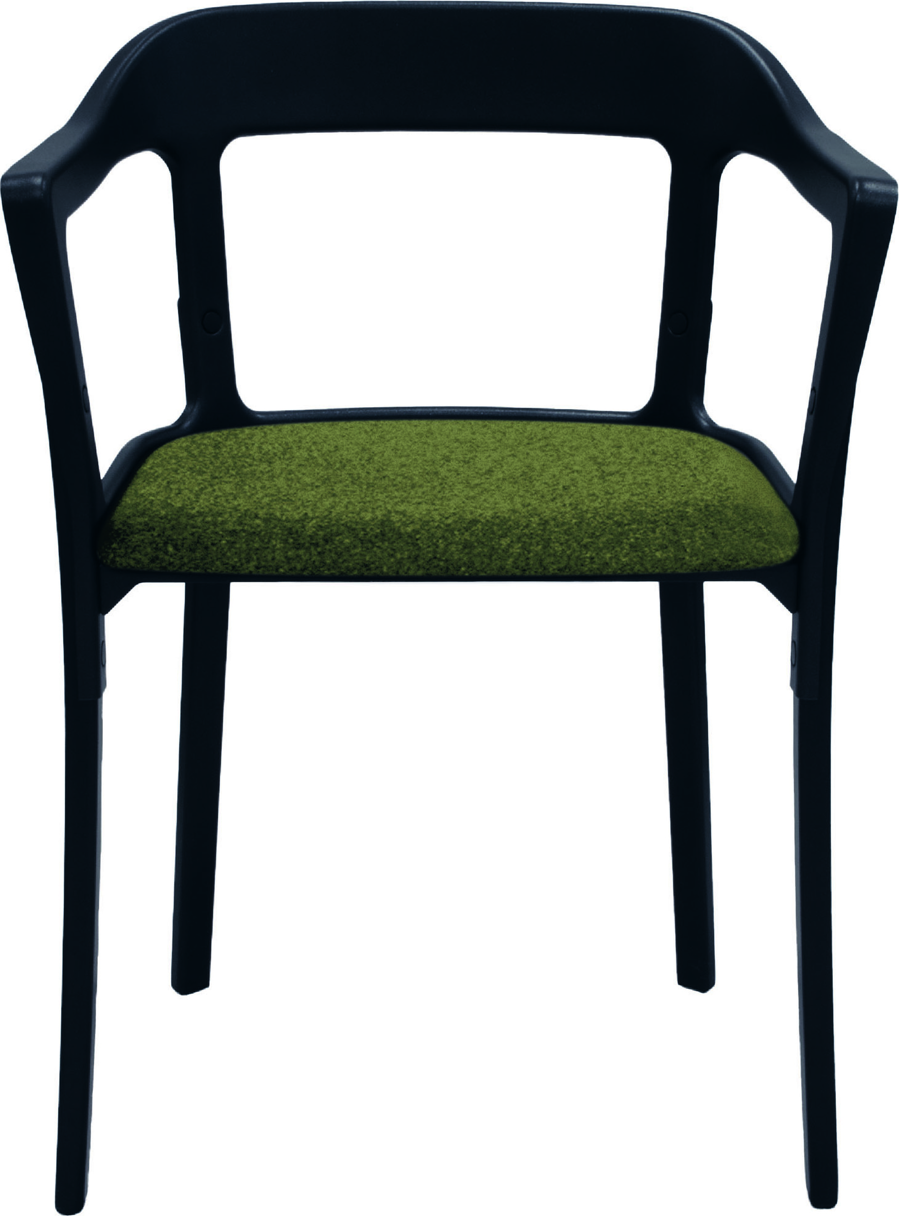 Krzesło Steelwood tapicerowane czarno-zielone