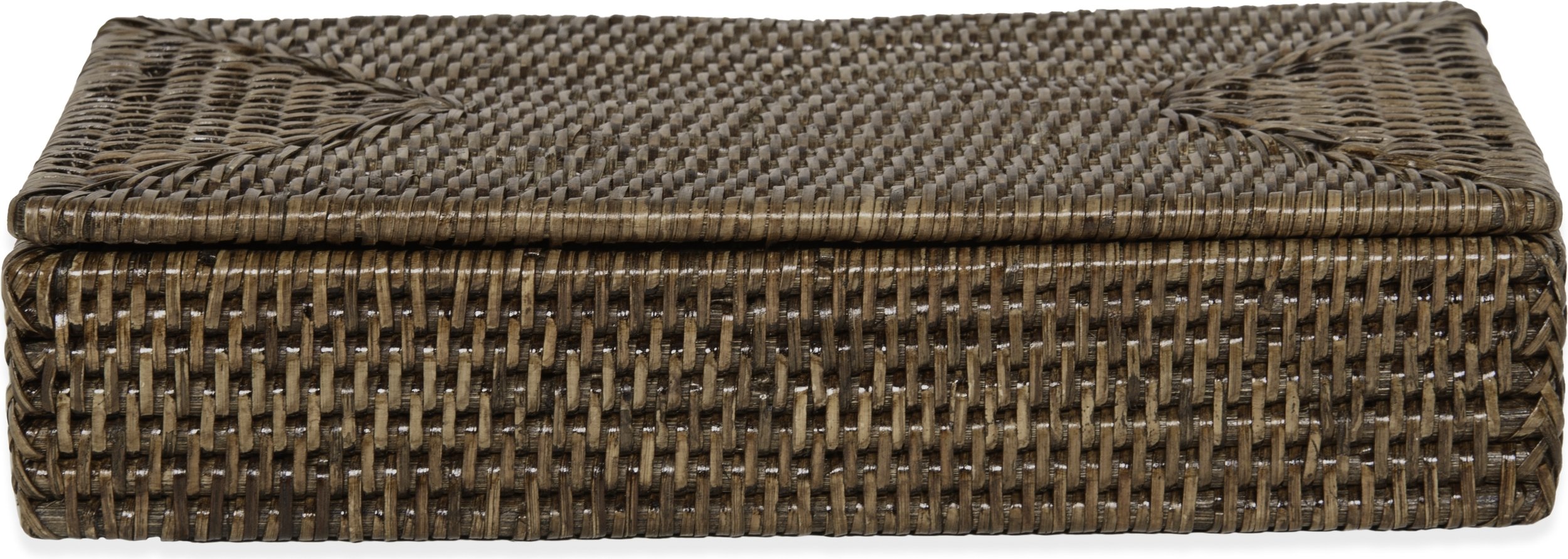 Pojemnik uniwersalny Basket brązowy ratanowy z pokrywką