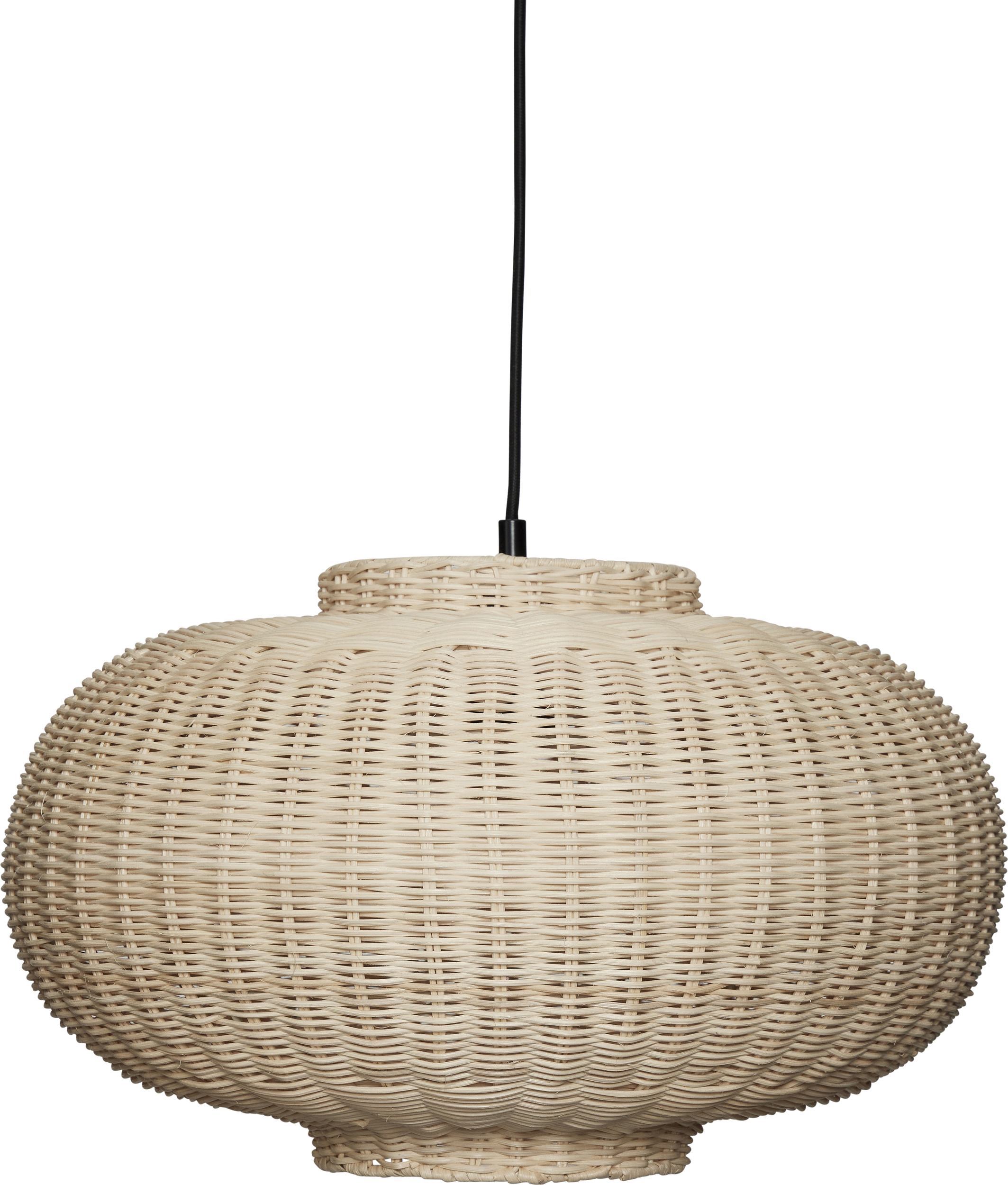 Lampa wisząca Chand okrągła 27 x 45 cm rattanowa