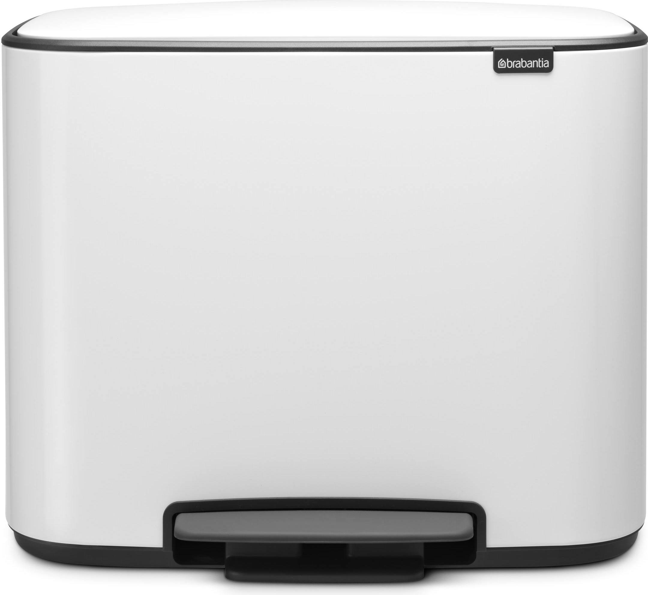 Kosz na śmieci Bo 3 x 11 l biały pedałowy