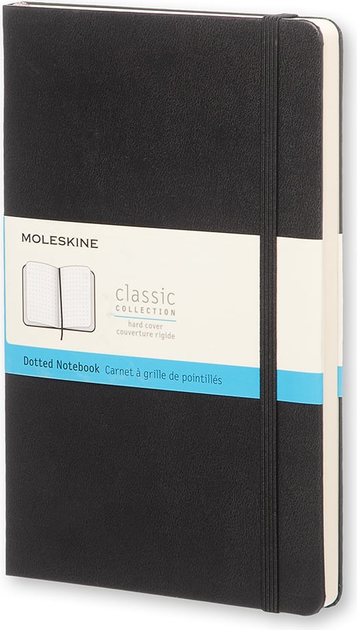 Notes w kropki Moleskine Classic L 240 stron czarny twarda oprawa