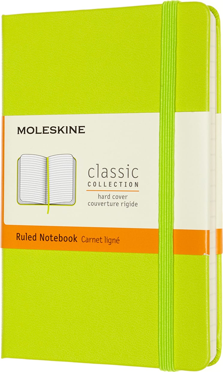 Notes w linię Moleskine P limonkowy twarda oprawa