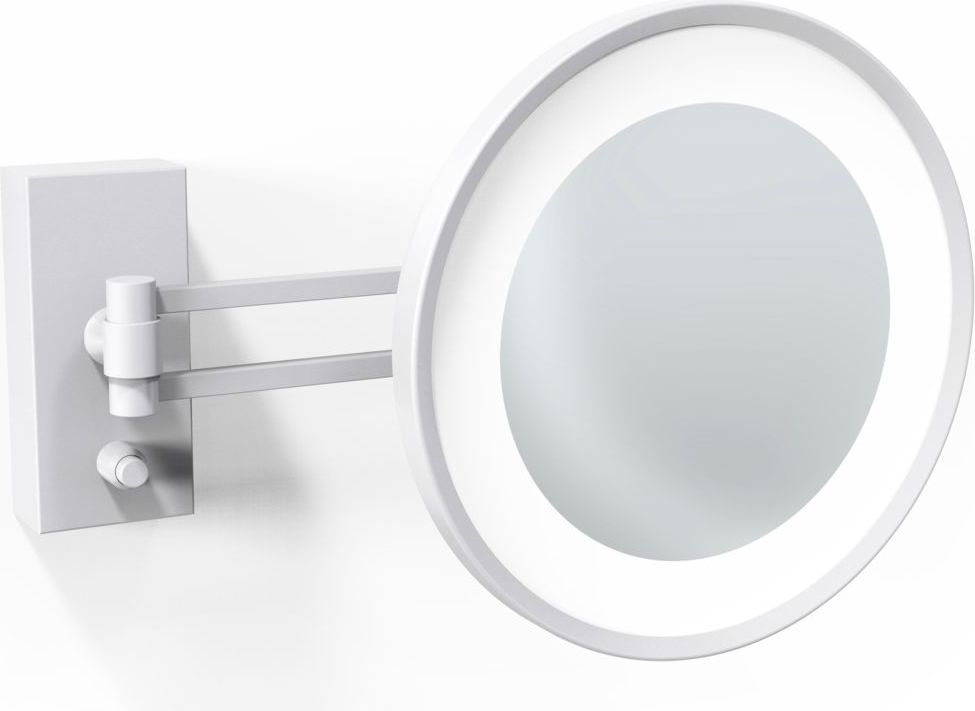 Lusterko kosmetyczne powiększające x5 BS 36 biały mat ścienne