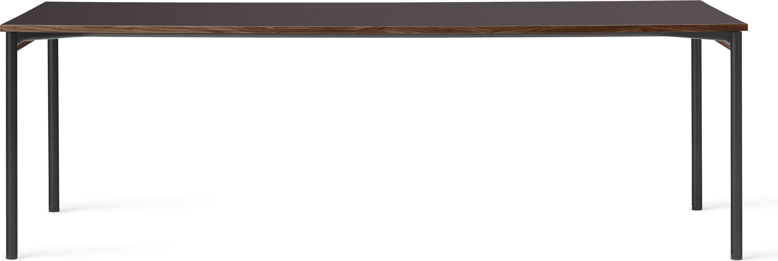 Stół Co 240 x 100 cm ciemny dąb na czarnych nogach