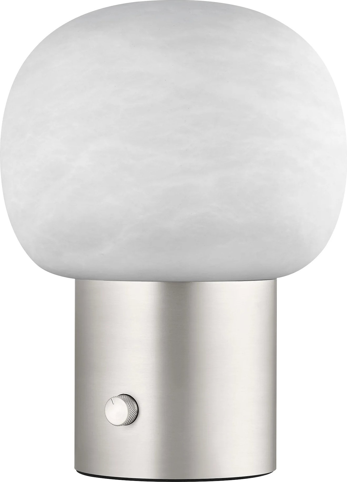 Lampa stołowa Iris Alabaster stal matowa