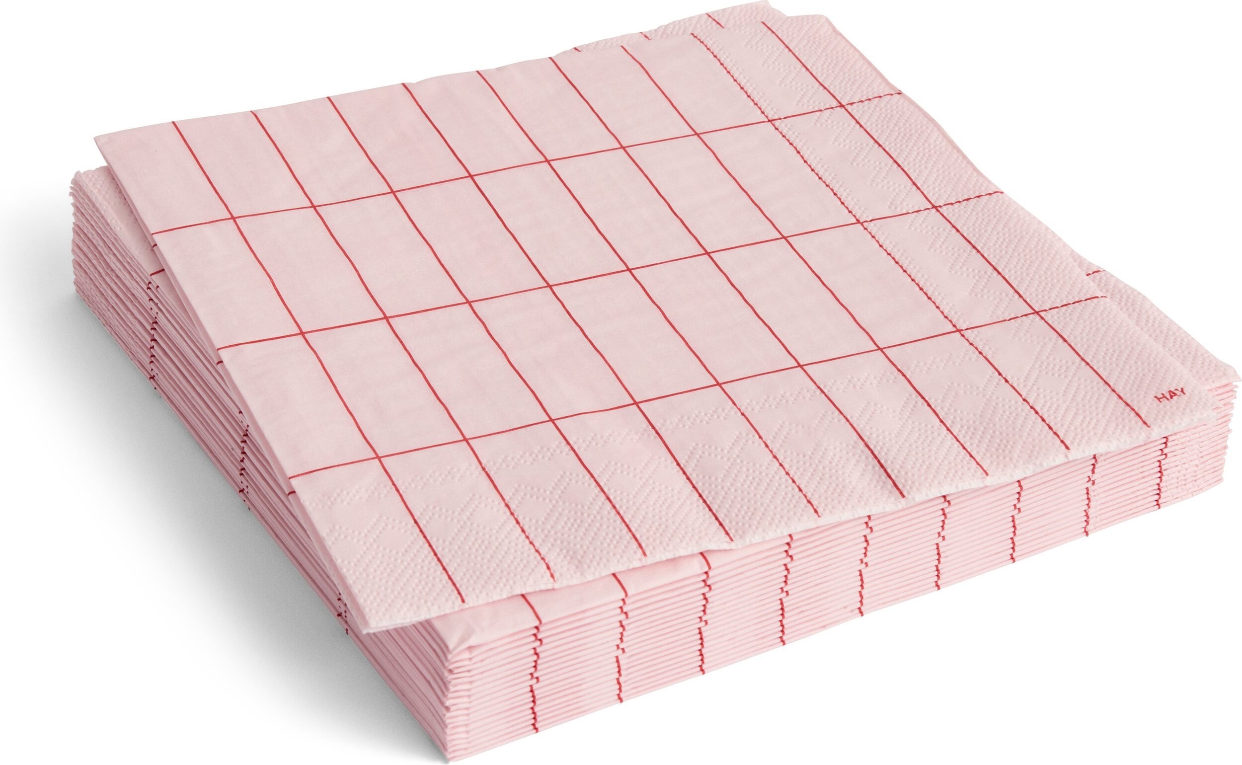 Serwetki papierowe Hay Pattern 40 x 40 cm jasnoróżowa kratka 20 szt.