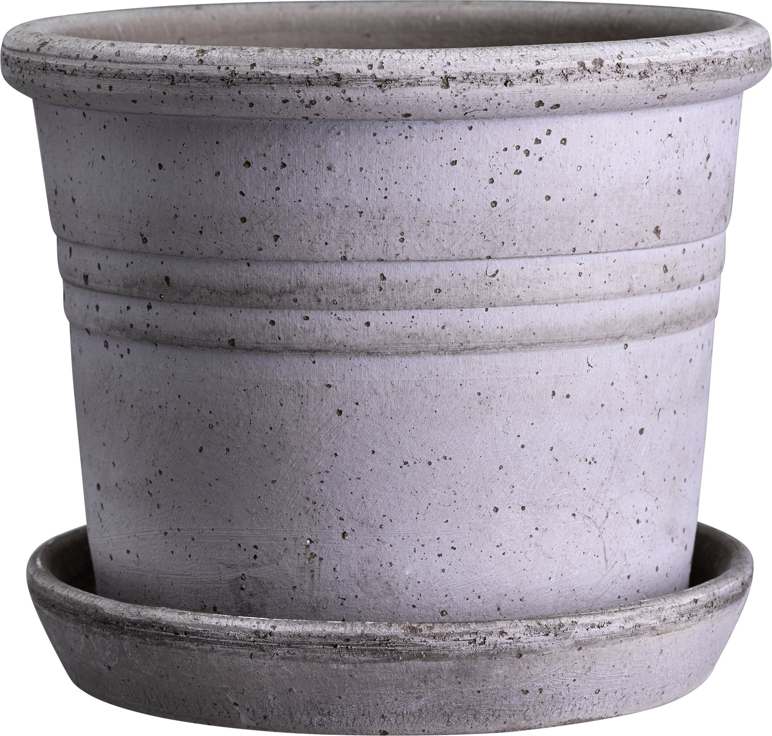 Donica ogrodowa Galestro 18 cm szara z podstawką