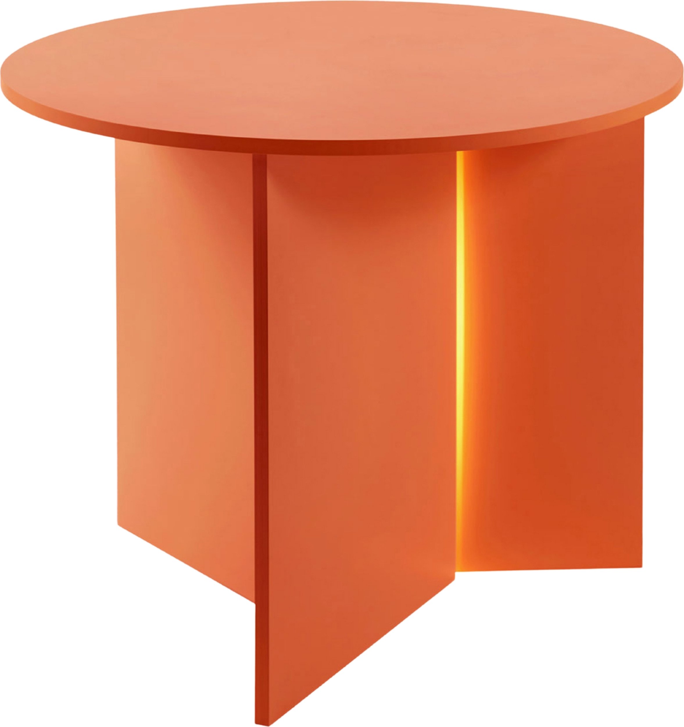 Stolik boczny z wbudowanym oświetleniem LED Stella 61 cm pomarańczowy