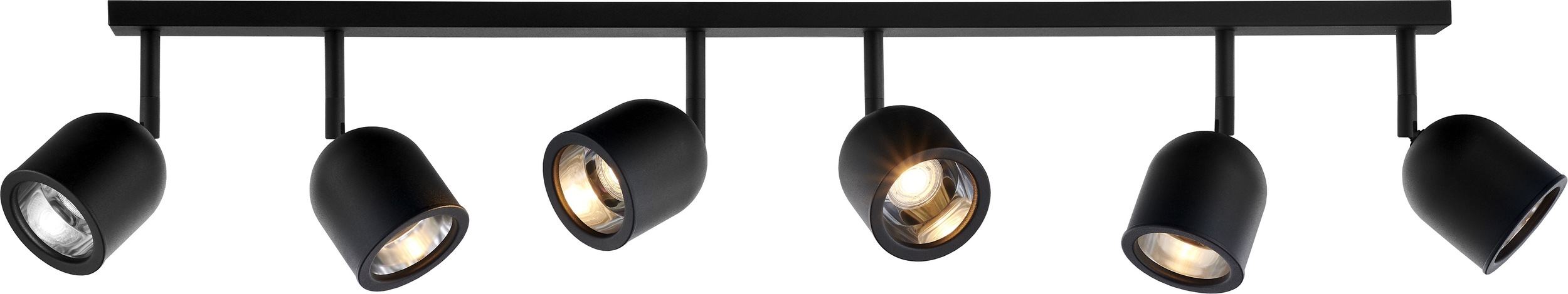 Kinkiet Spark 6 czarny z łączeniem czarnym