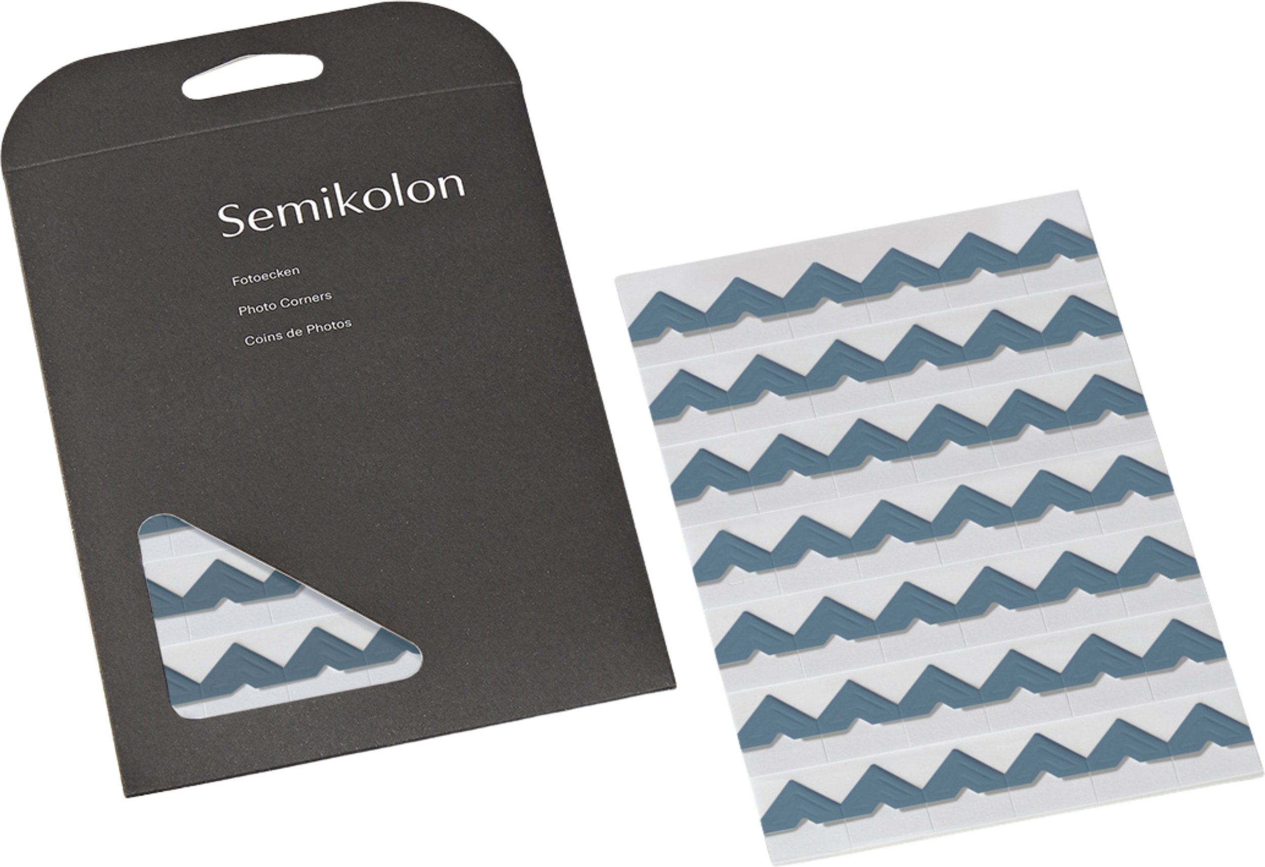 Naklejki narożne do zdjęć Semikolon jasnoniebieskie