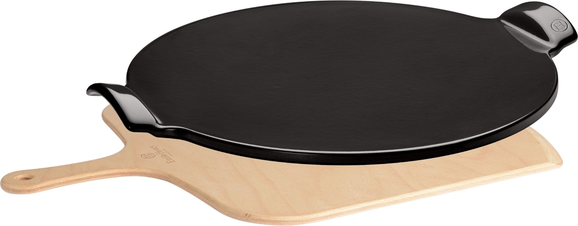 Kamień do pizzy z drewnianą łopatką Emile Henry 2 el.