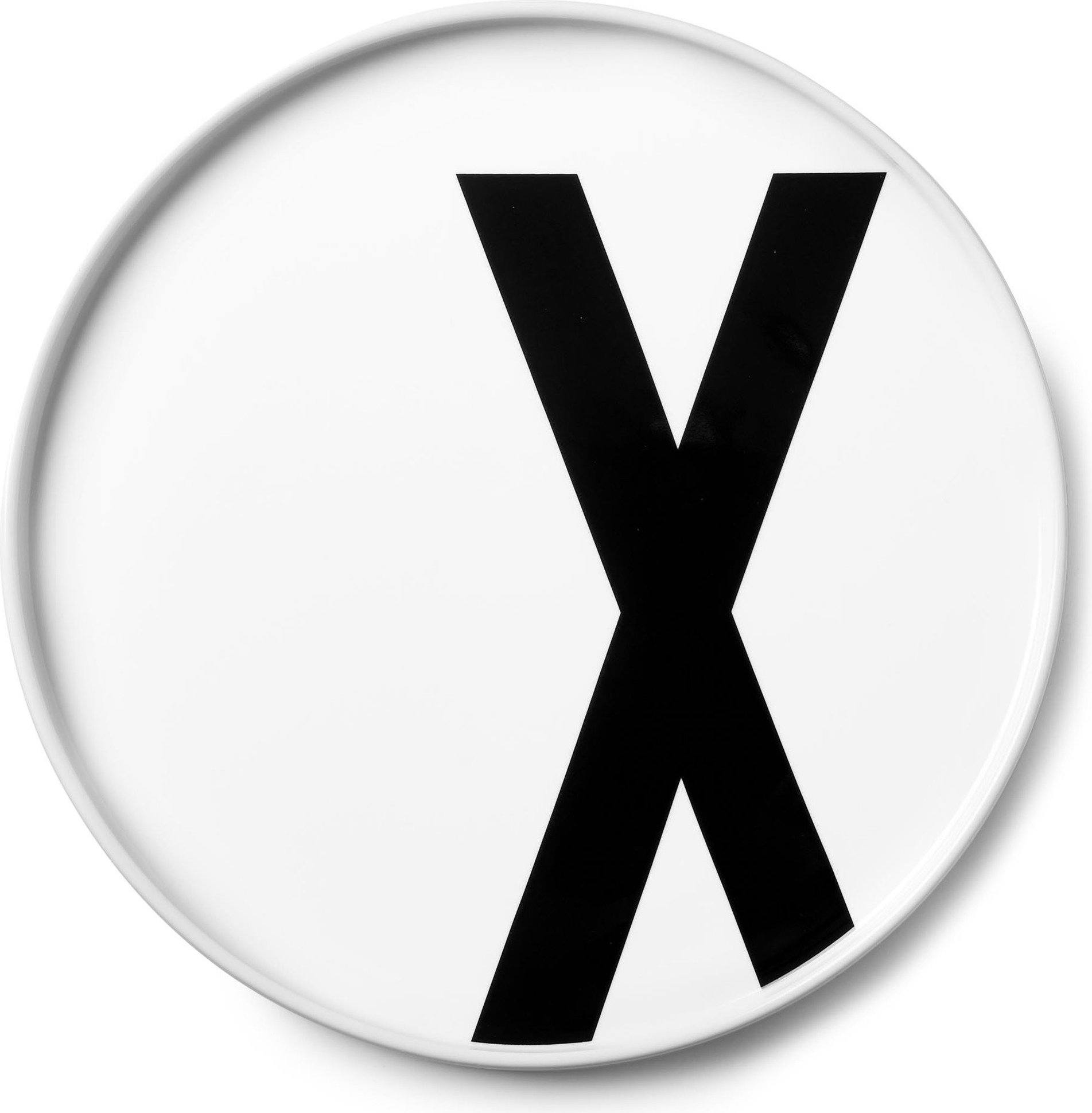 Talerz porcelanowy AJ litera X