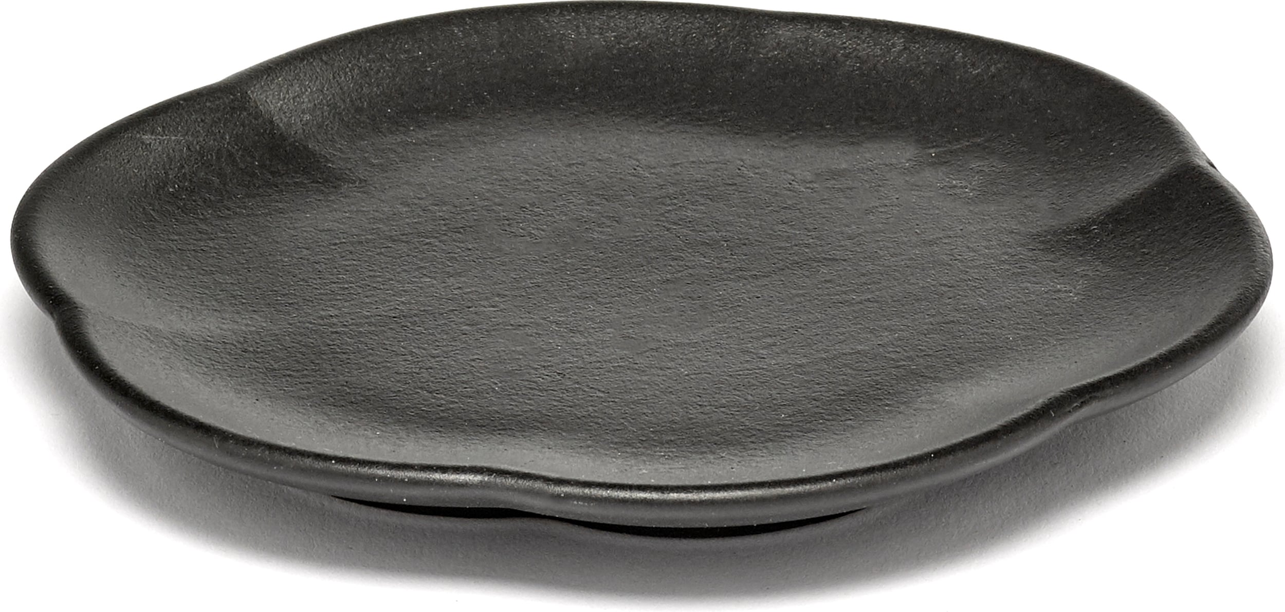 Talerz na przekąski Inku Ribbed 13,9 cm czarny