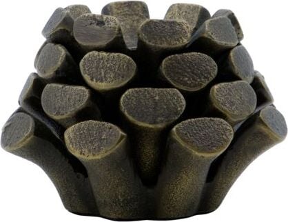 Świecznik na klasyczną świecę Pine Cone antyczny mosiądz