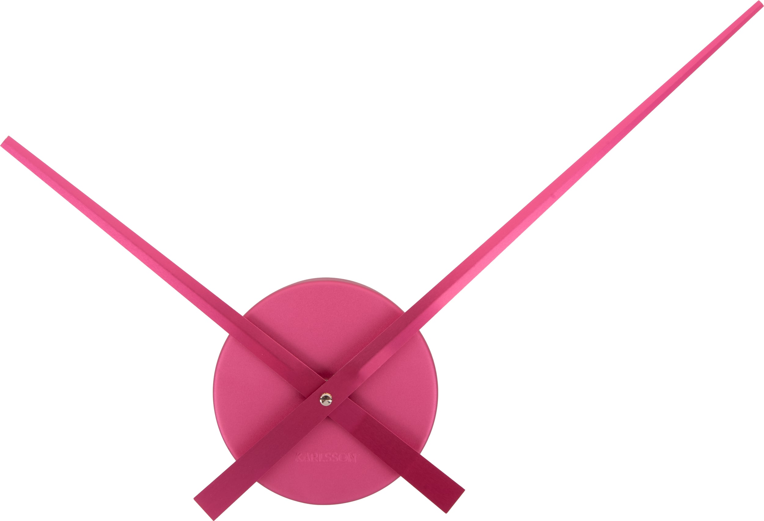 Zegar ścienny Little Big Time Mini ciemnoróżowy metaliczny