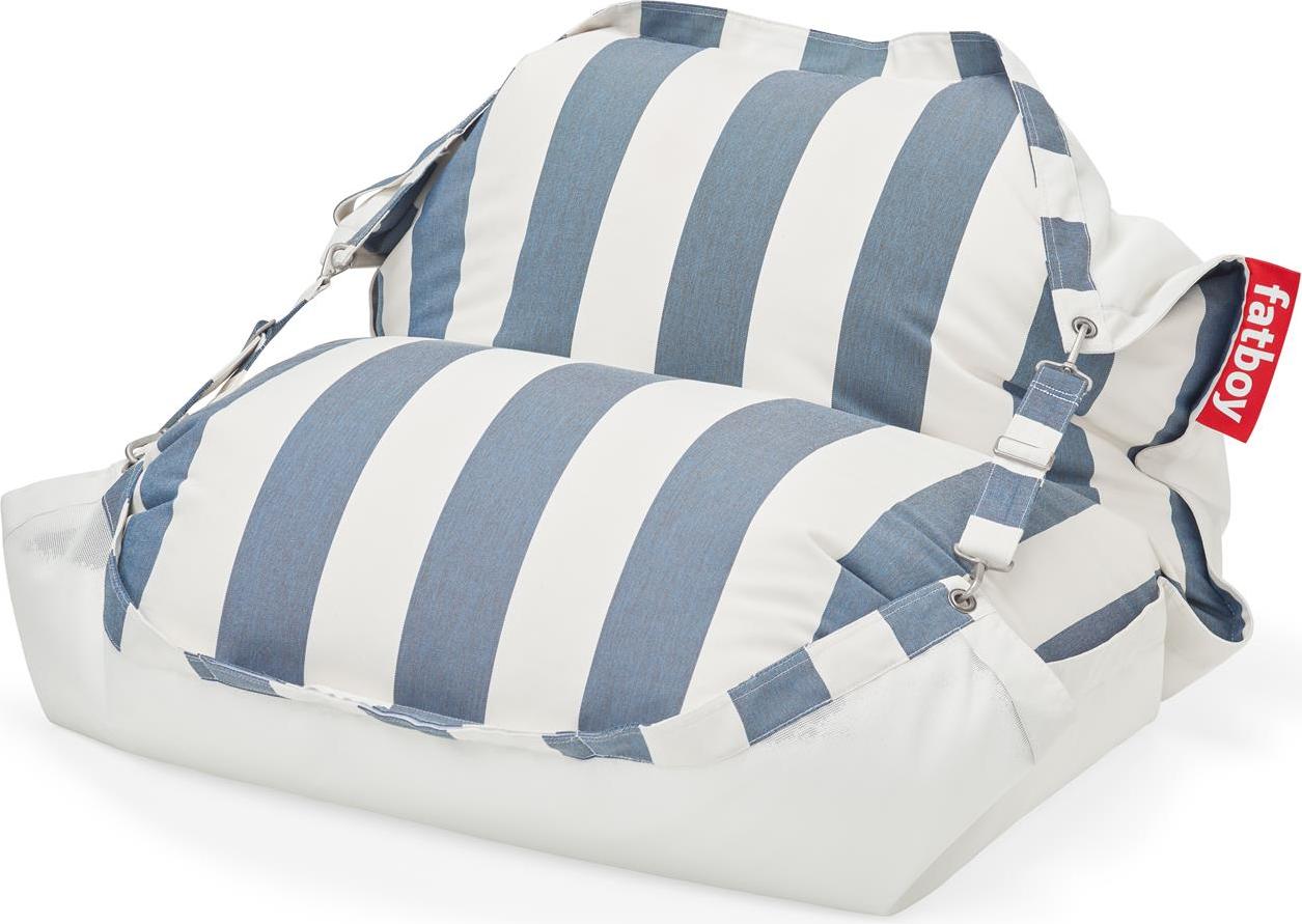 Puf i materac do pływania Original Floatzac w paski niebiesko-biały