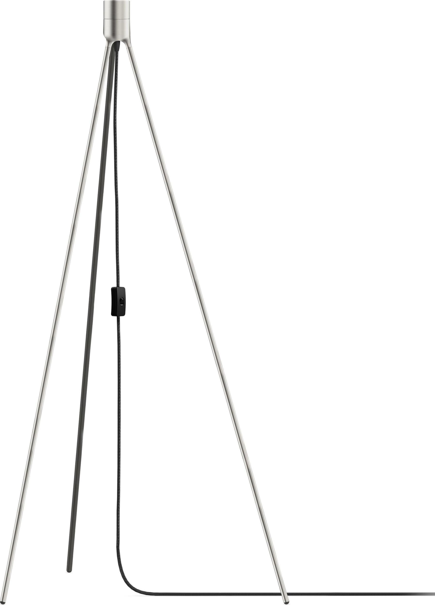 Podstawa podłogowa do abażurów lamp Tripod szczotkowana stal