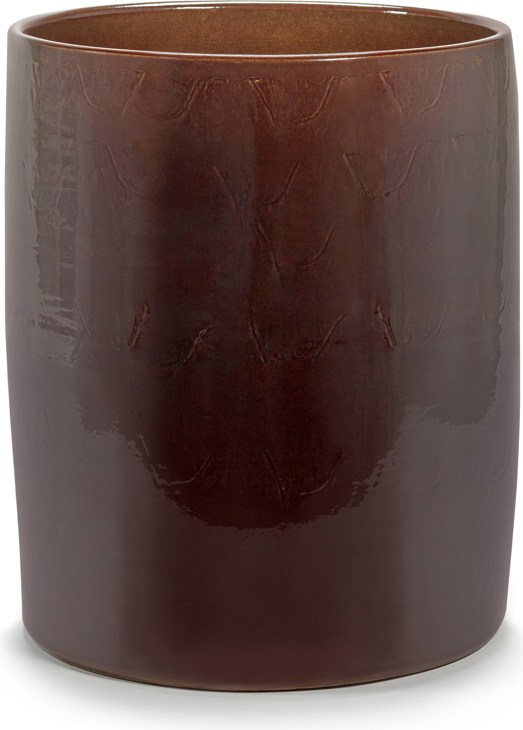 Osłonka na doniczkę Vaso 39 cm brązowa