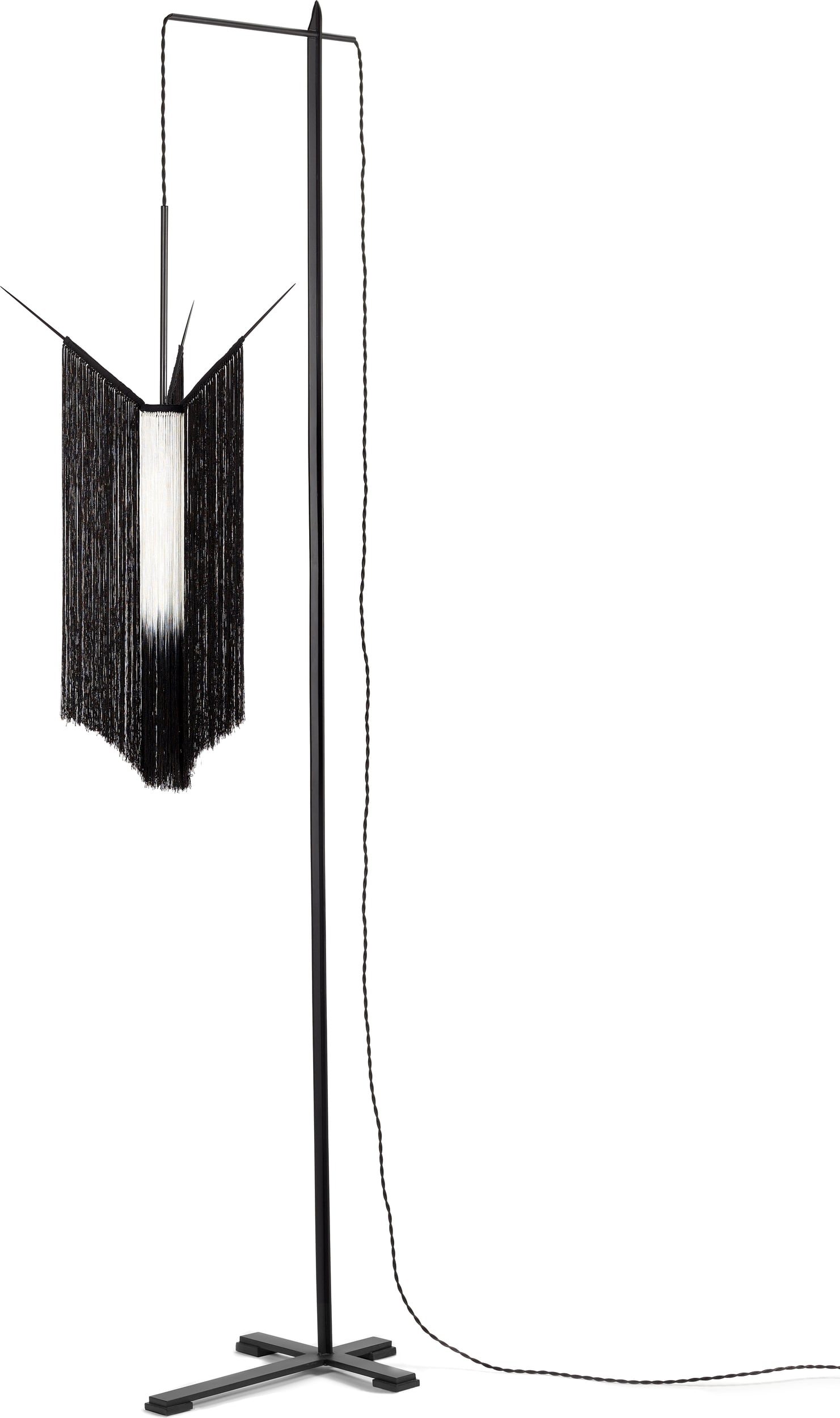 Lampa podłogowa Chan 200 cm czarno-biała