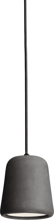 Lampa wisząca Material 13 cm ciemnoszara betonowa