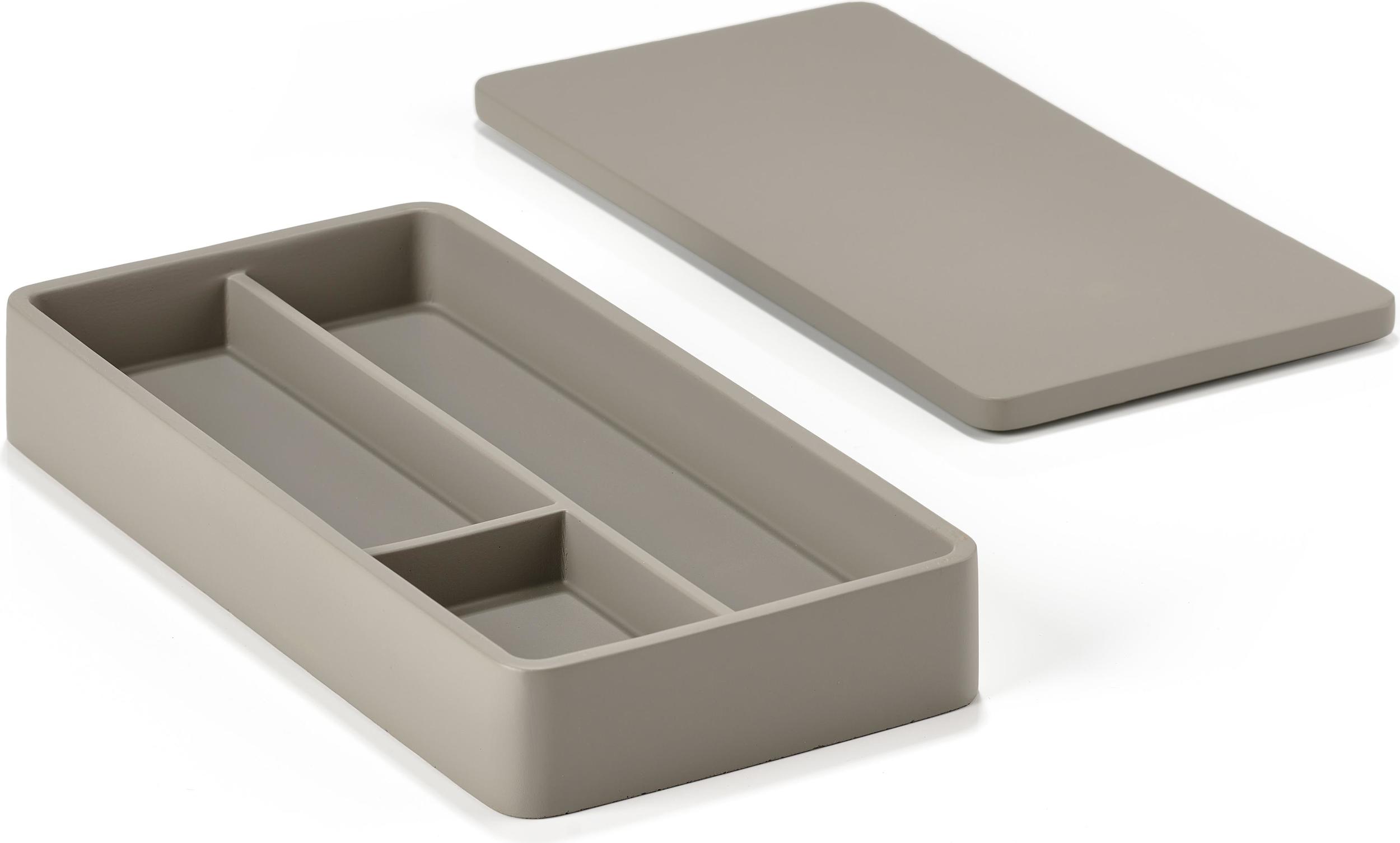 Organizer na biurko Cement szary z pokrywką