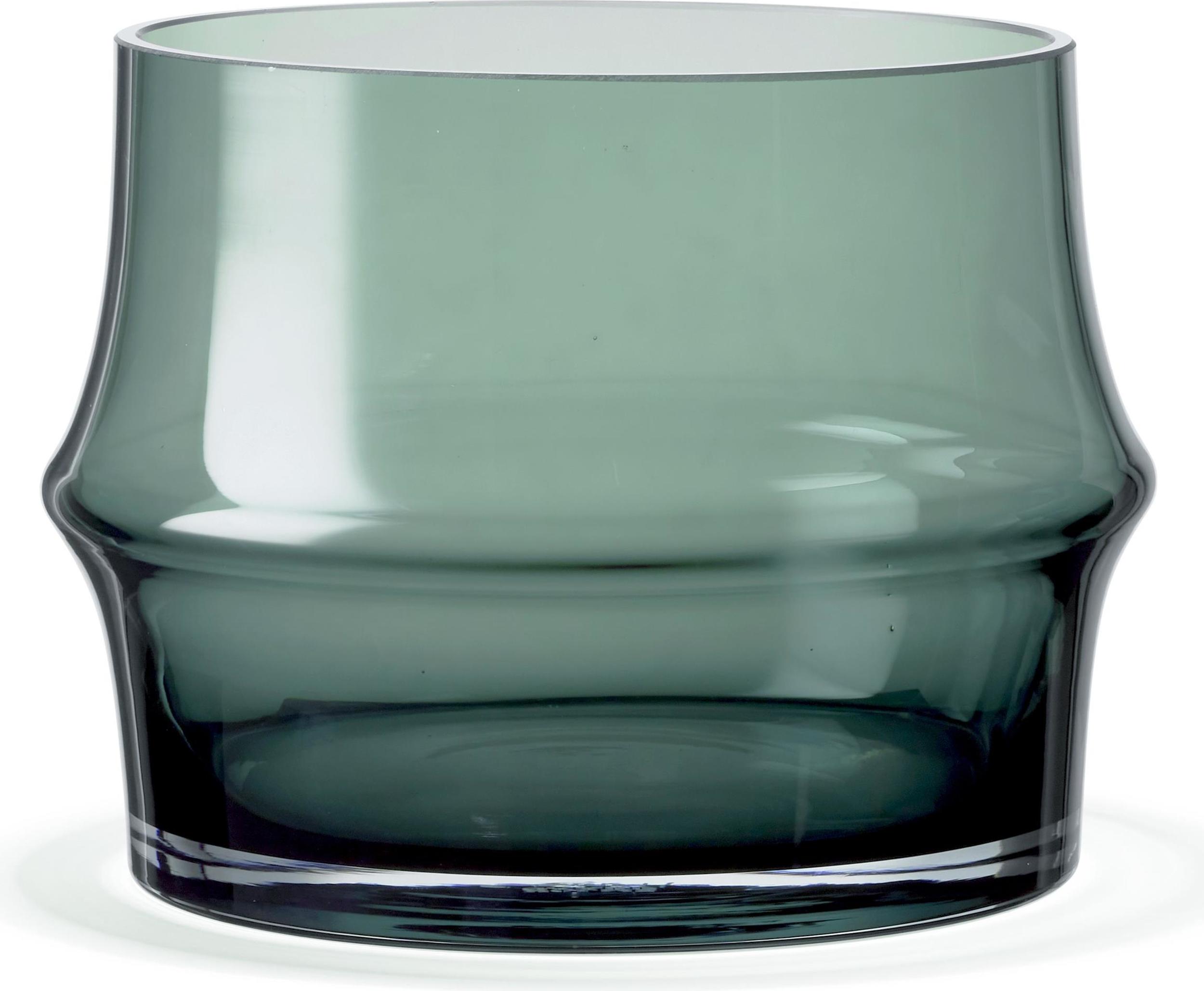 Osłonka na doniczkę ARC 14,5 cm zielona szklana