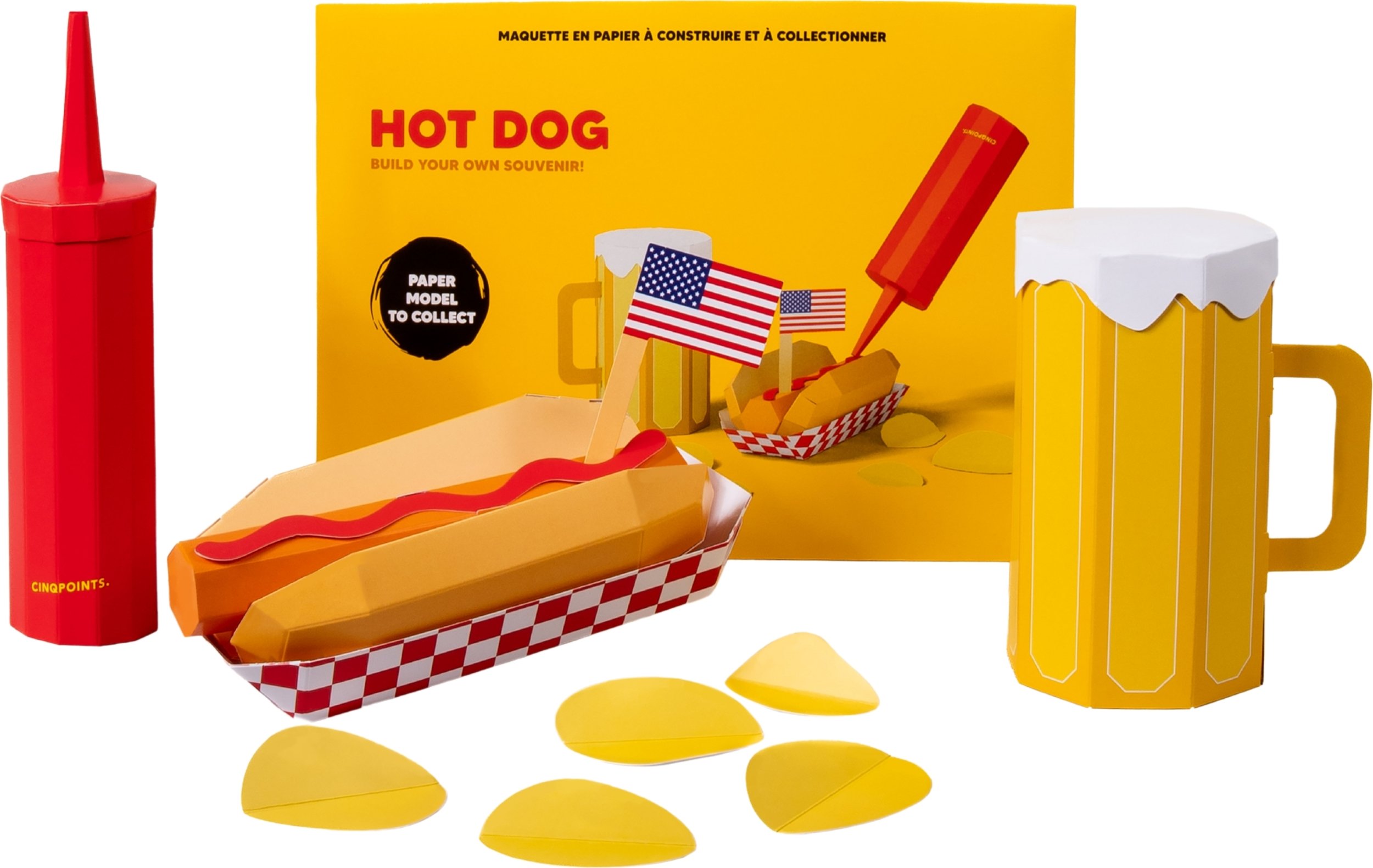 Zestaw do składania z papieru Paperfood Hot Dogs
