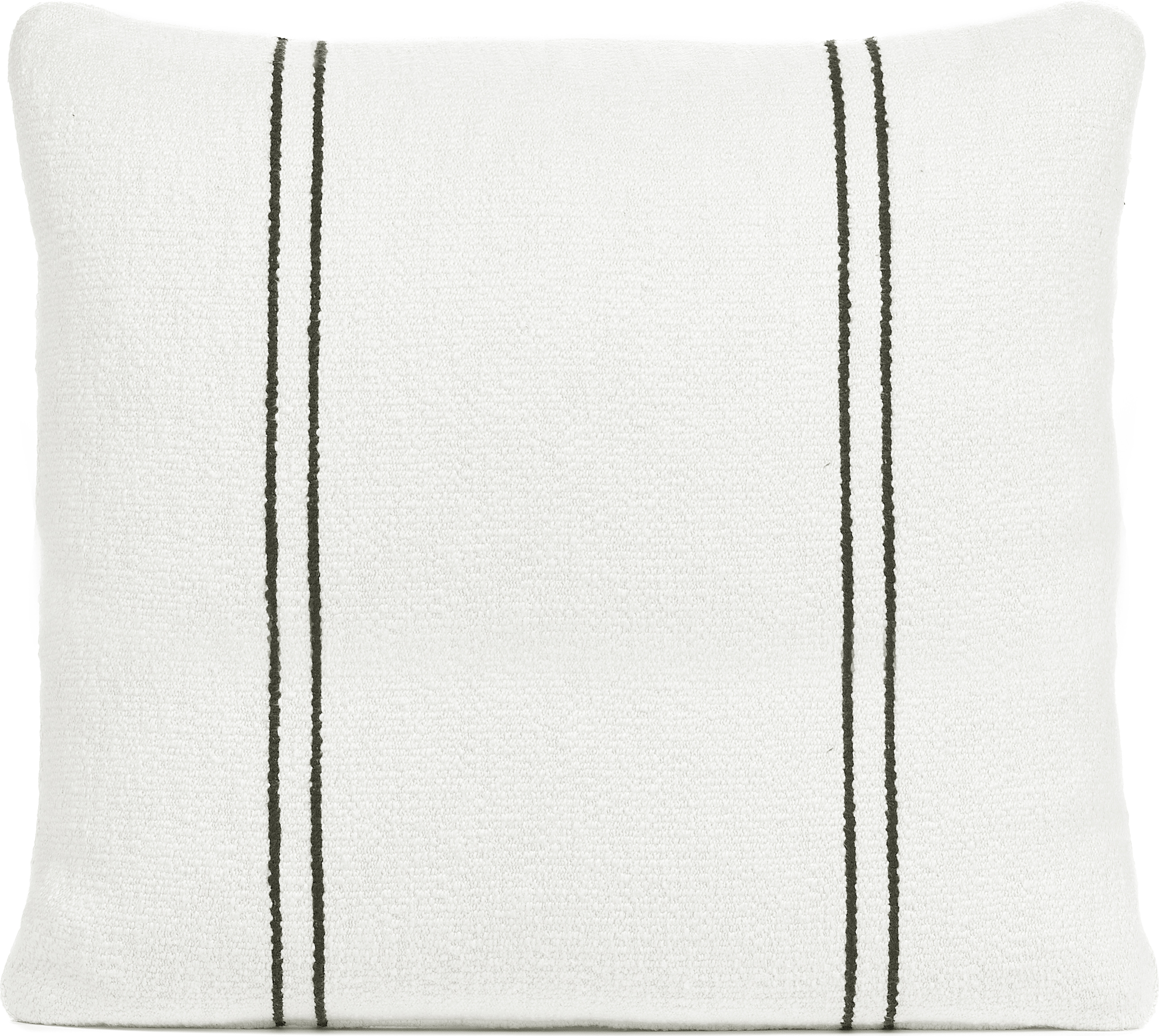 Poduszka dekoracyjna Rudolph w paski 55 x 55 cm biało-czarna