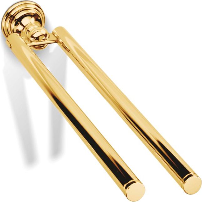 Wieszak reling na ręczniki Decor Walther Classic pionowy złoty podwójny