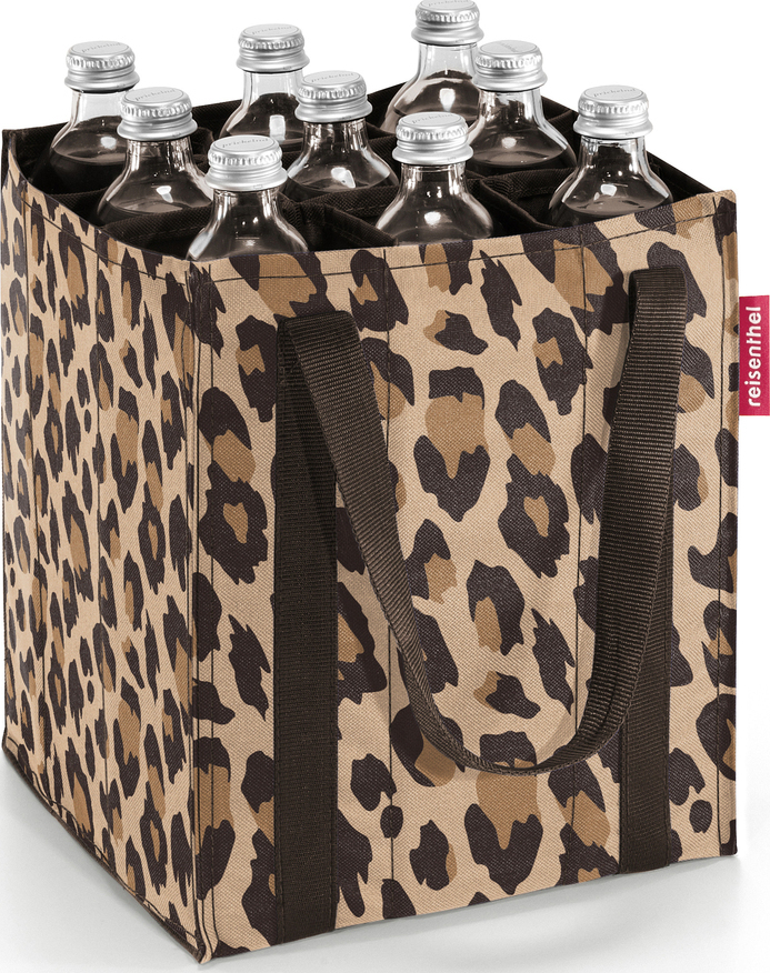 Torba na butelki Reisenthel w panterkę brązowa