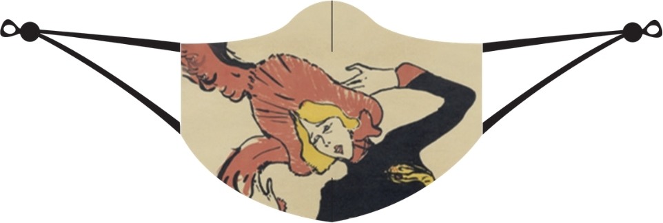 Maseczka ochronna LOQI Toulouse Lautrec Jane Avril