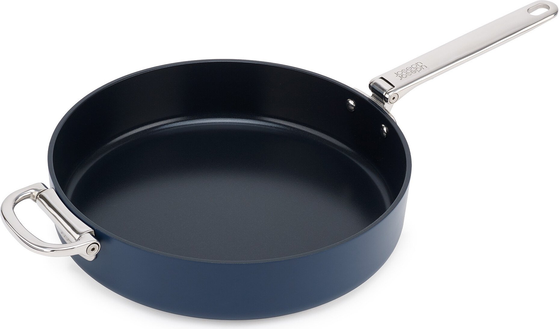 Patelnia Space 28 cm niebieska ze składanymi uchwytami