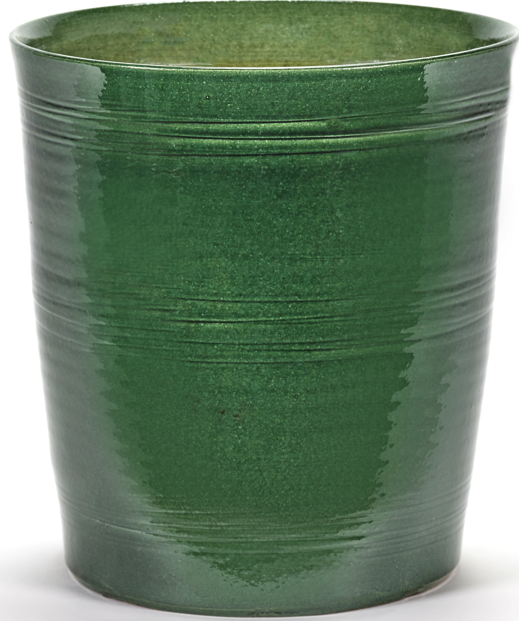 Osłonka na doniczkę Glazed Shades 30 cm ciemnozielona