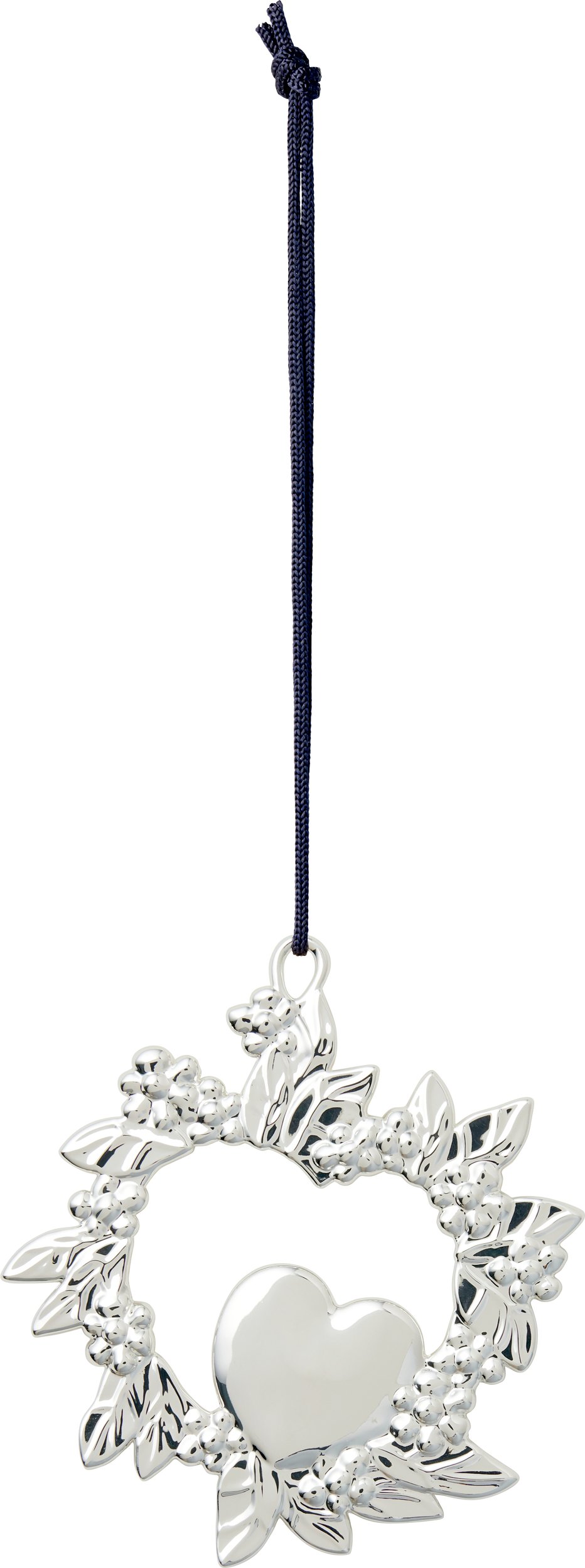 Zawieszka świąteczna Karen Blixen wieniec z sercem srebrny