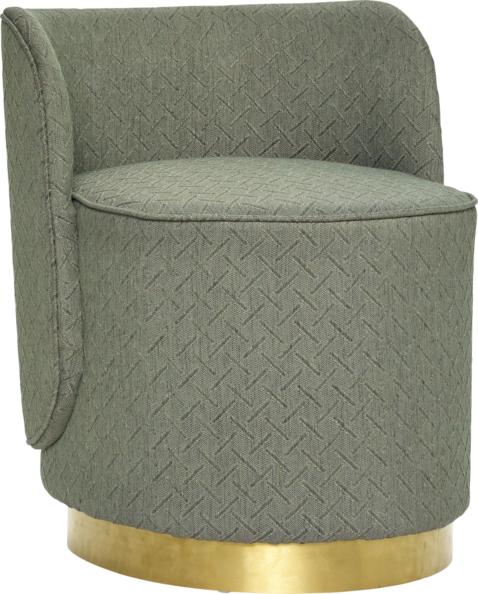 Puf Hübsch zielony z oparciem