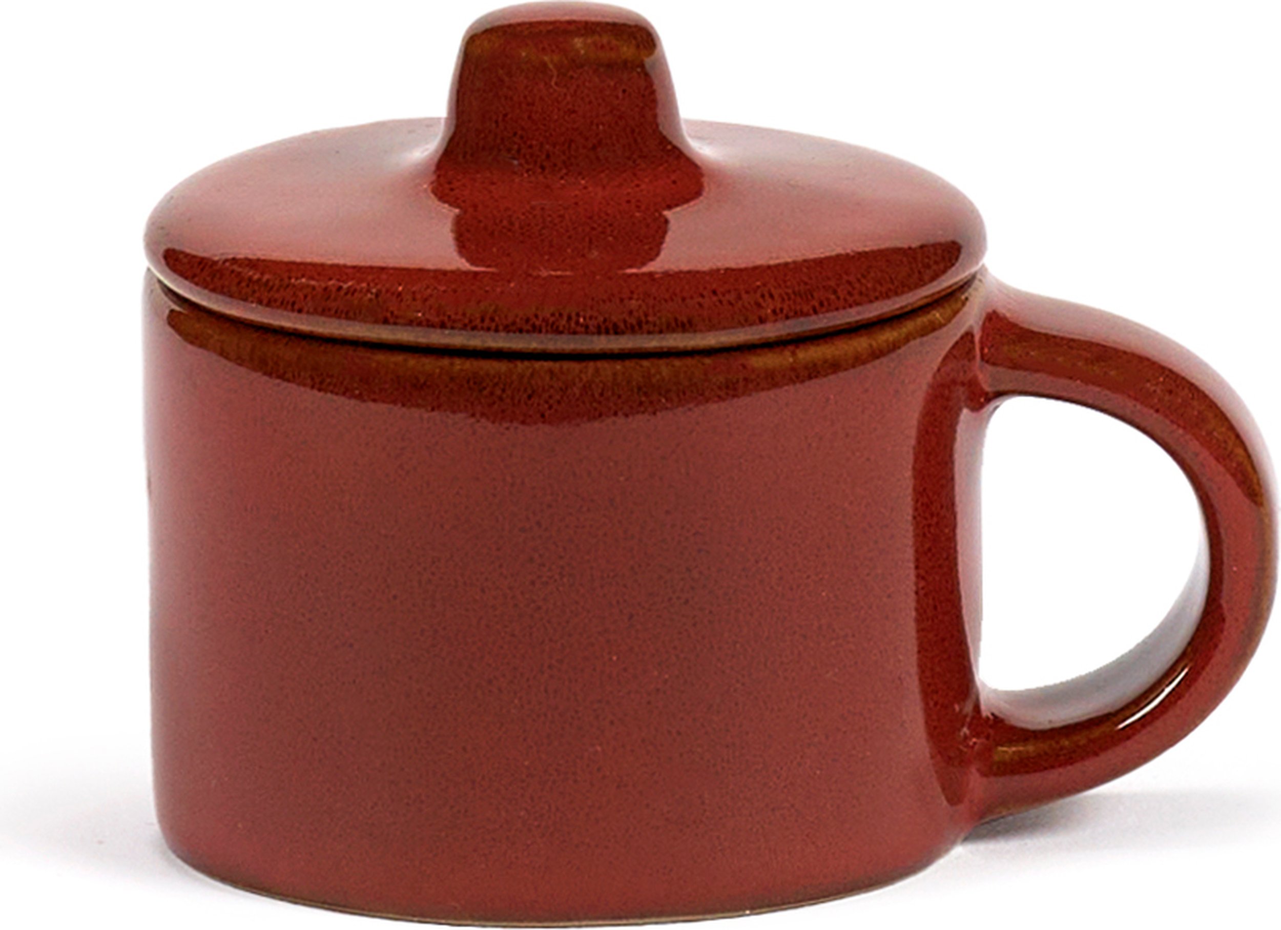 Kubek do kawy ristretto z pokrywką La Mère 60 ml czerwony