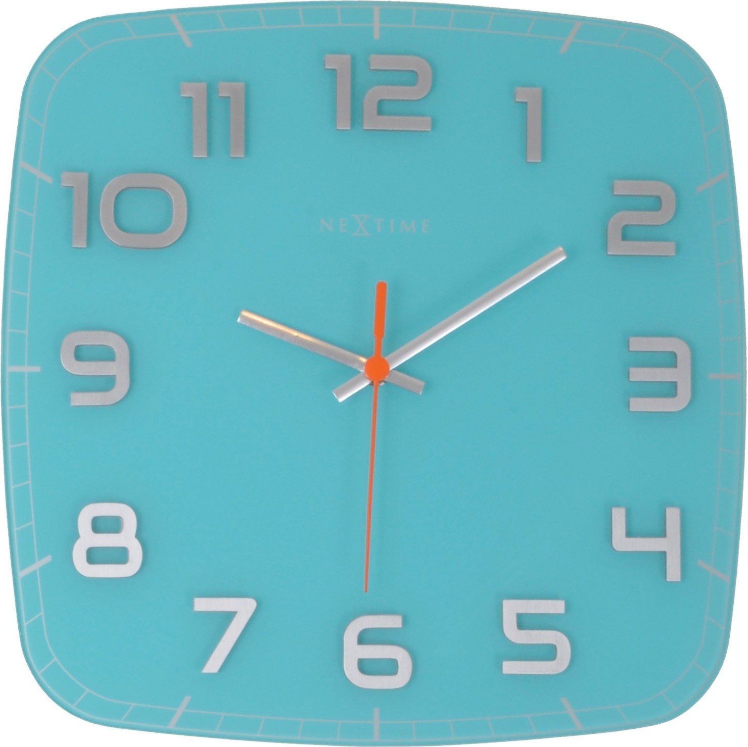 Zegar ścienny Classy Square turkusowy