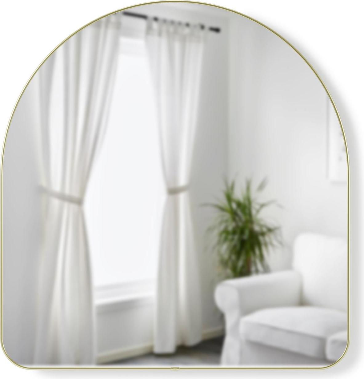 Lustro ścienne Hubba 86 x 91 cm mosiądz