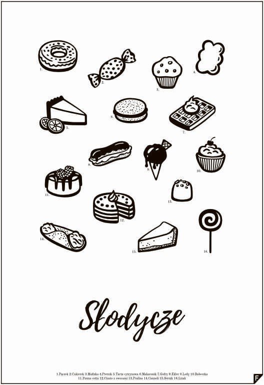 Plakat Słodycze 30 x 40 cm