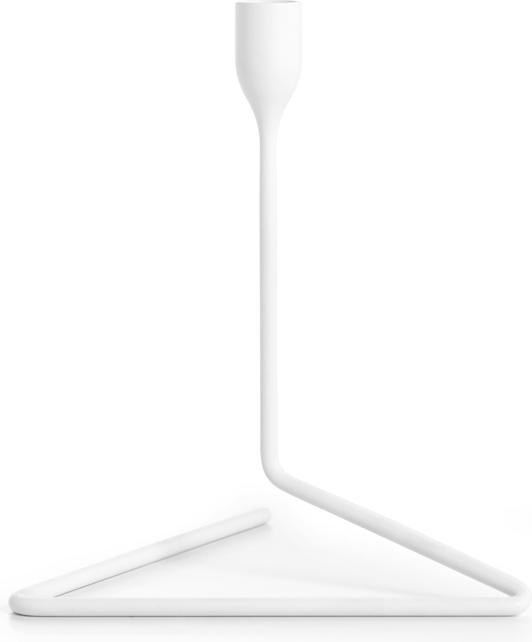 Świecznik na klasyczną świecę Puzzle 20 cm biały